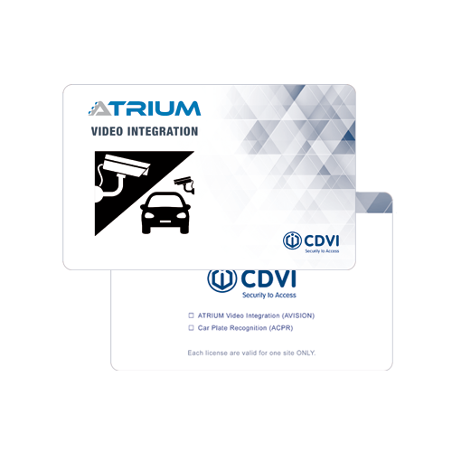 CDVI, Automatic numberplate recognition interface licence card for ATRIUM