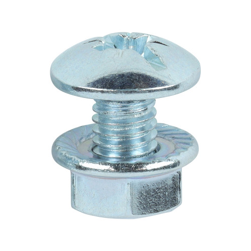 Cable Tray Bolt & F/Nut - BZP, M6 x 12mm (Box of 200)