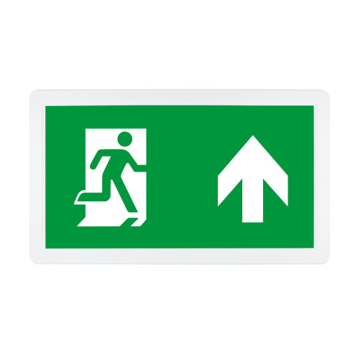 Slimline 3.3W Non-Maintained LED Emergency Exit Sign box with UP arrow legend